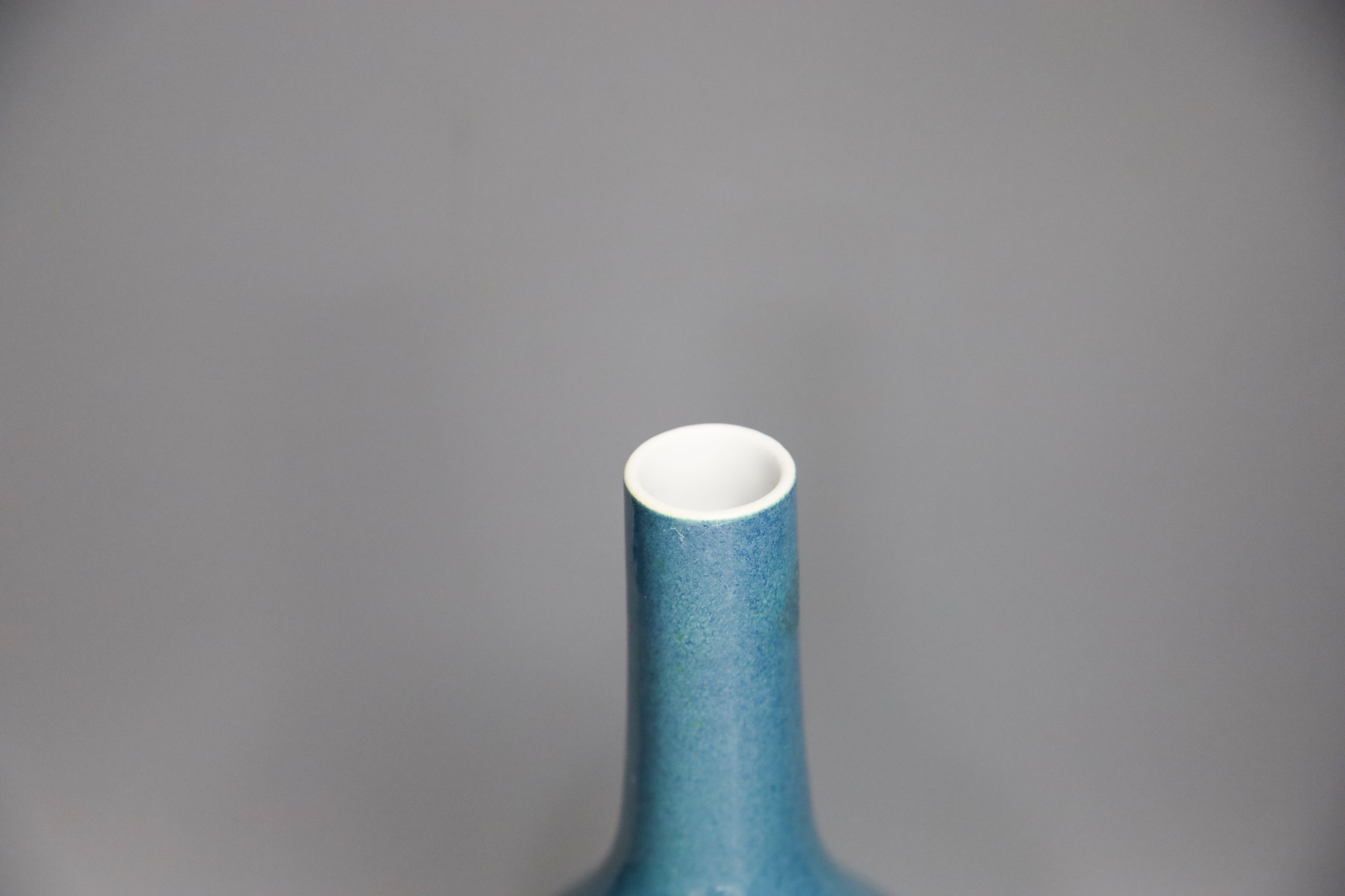 A Chinese robin’s egg glazed bottle vase, scuffing to glaze, 30cm